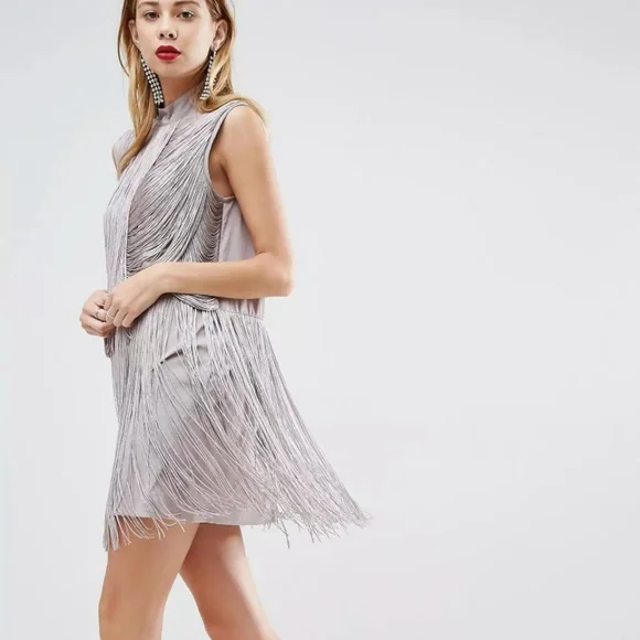ASOS Fringe Mini Dress - Picture 2 of 7